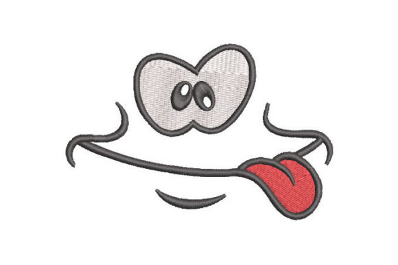 Cartoon Face: A Joyful Embroidery Design for Handmade Gifts