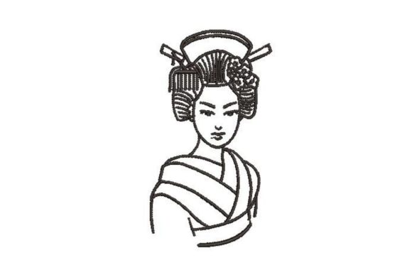 Japanese Geisha Embroidery Design Review