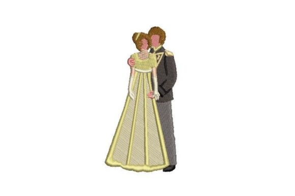Mr and Mrs Darcy Embroidery Design