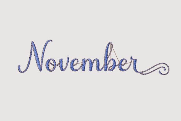 November Lettering with Border
