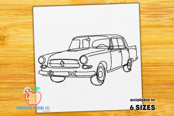 Old Vintage Car Embroidery Design