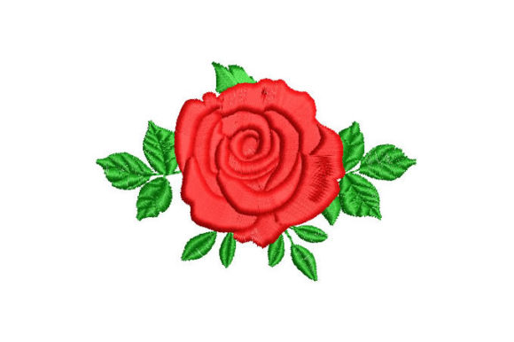 Rose with Green Leaf