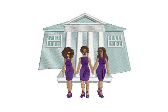 Sorority Sisters Embroidery Design