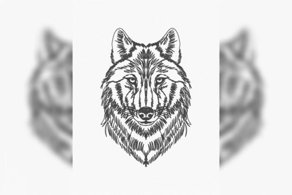 Wolf Head Line Art: A Bold Branding Asset