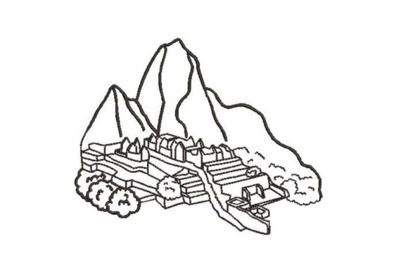 World Landmark Coloring: Machu Picchu