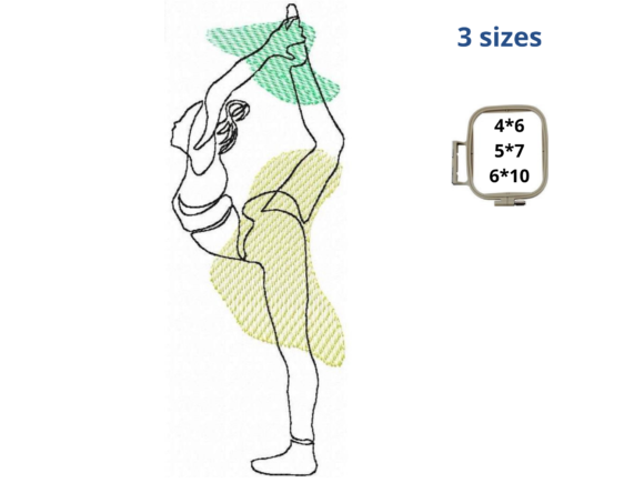 Yoga Line Art: A Calm, Clean Embroidery Staple